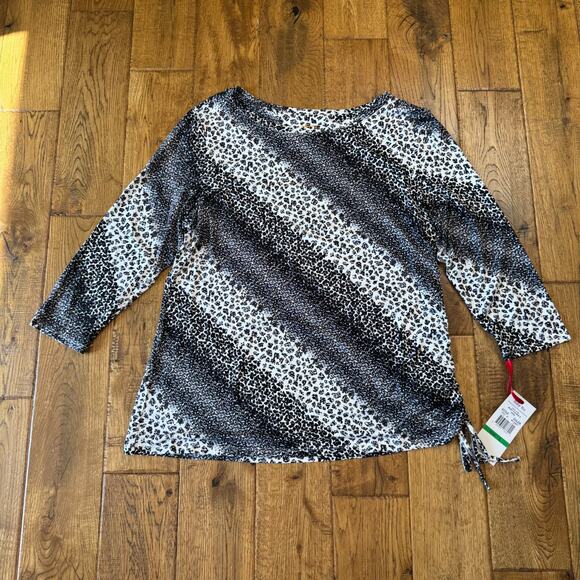 Lot Of 4 Womens L Ruby Rd. Dress Blouse Bundle Black Grey Red Floral Button Up - Picture 2 of 13